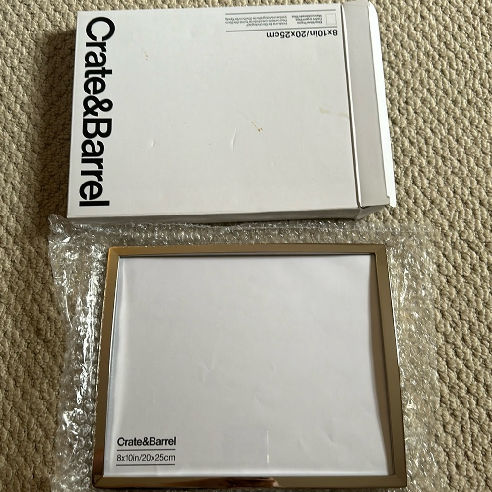 Crate & Barrel 8x10 silver frame